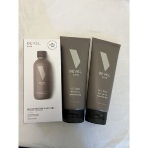 Lot Of 3 Bevel Skin Face Wash (2) For Sensitive Skin 4 Fl Oz + 1 Face Gel 4‎ Oz